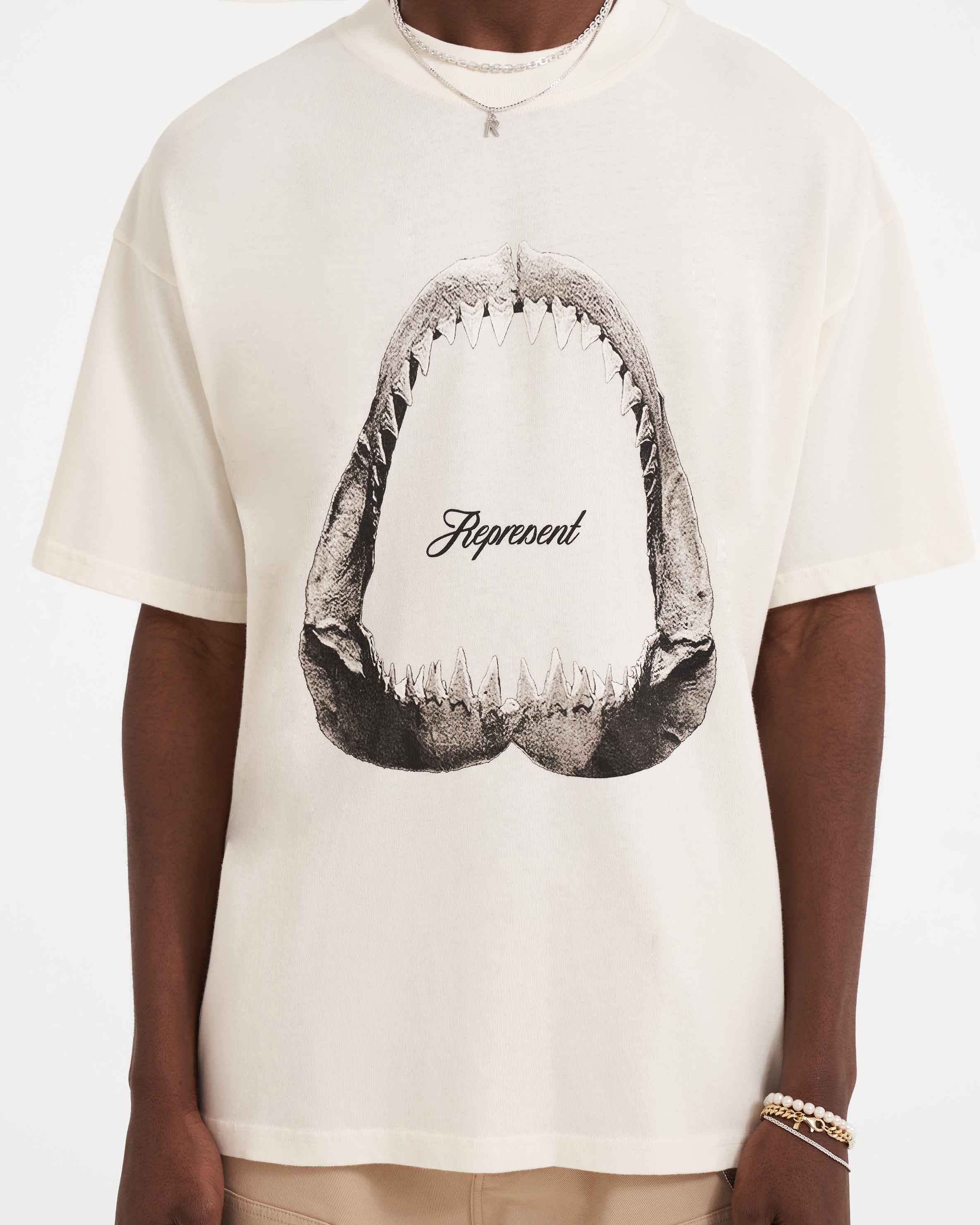 Shark Jaws T-Shirt - Flat White